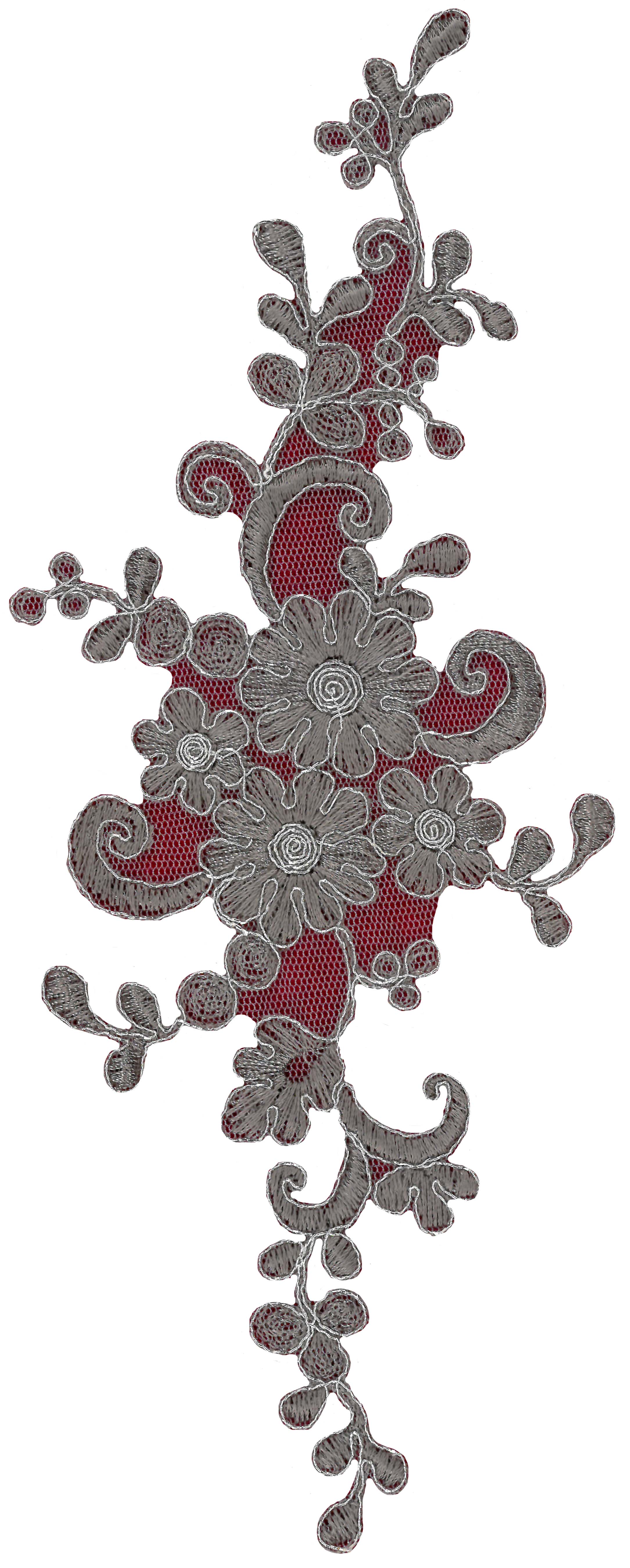 EMBROIDERED MOTIF - MULBERRY
